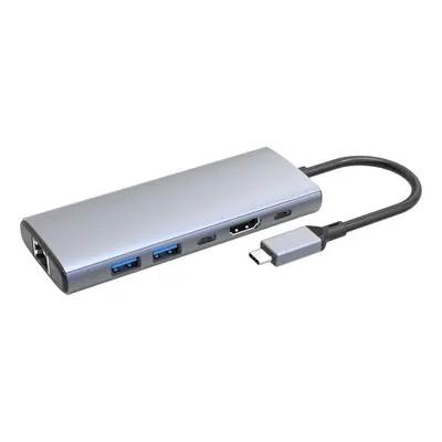 Hub DLH 6 Ports 10 Gbps USB-C HDMI 4K DY-SA5260 Extras Gigabit Ethernet