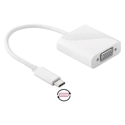 USB-C auf VGA Adapter DLH 15 cm Weiß