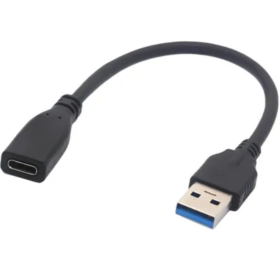 Kabeladapter USB-C Weiblich zu USB-A Männlich DLH DY-TU4625 0,225 m Schwarz