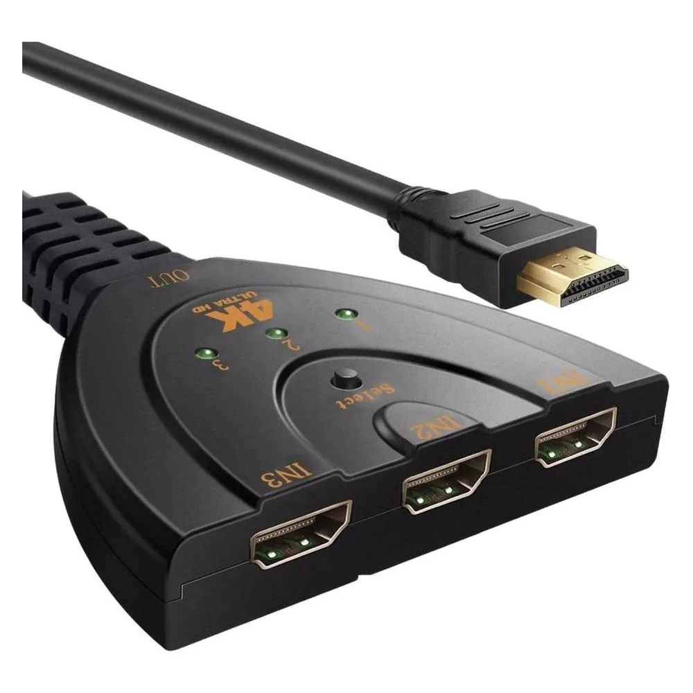 HDMI 4K Switch DLH DY-TU4735B 3 Eingänge 1 Ausgang 0
