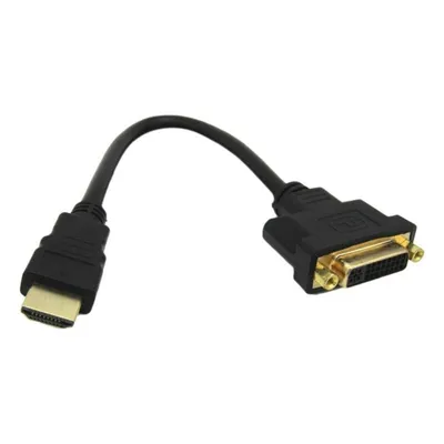Adapter HDMI Stecker auf DVI Buchse 0,2 m Schwarz DLH DY-TU5036
