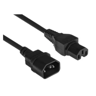 Verlängerungskabel DLH DY-WU5134 1,8 m C14 auf C15 Schwarz