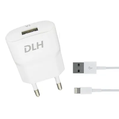Ladegerät DLH DY-AU1872 USB 1A 1m Weiß für iPhone