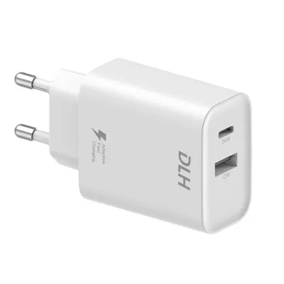 Ladegerät DLH DY-AU4795W 32W USB-C 20W und USB-A 12W Schnell Weiß
