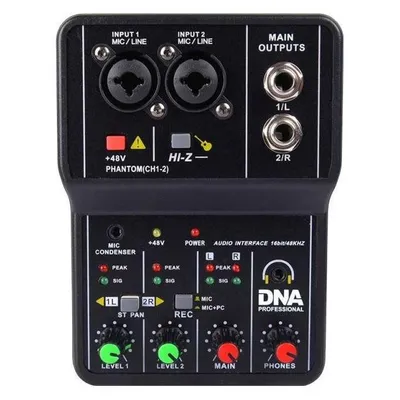 DNA MIX 2 - Mikser analogowy 2-kanałowy Hi-Z interfe