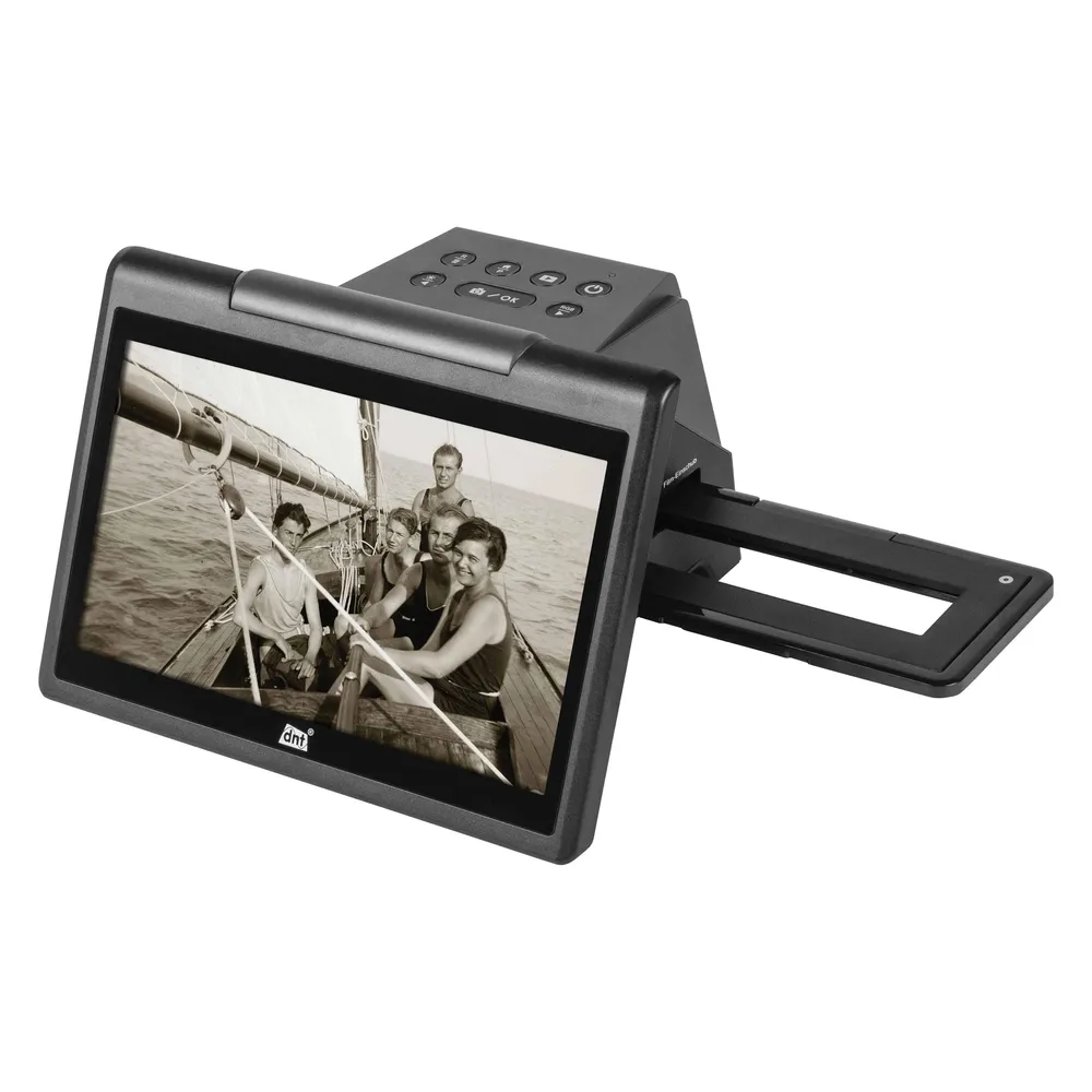 dnt 2-in-1 Dia-/Negativ-/Positiv-Filmescanner SlideCopy basic, 14 MP, XXL-Display, speichert auf SD-Karte