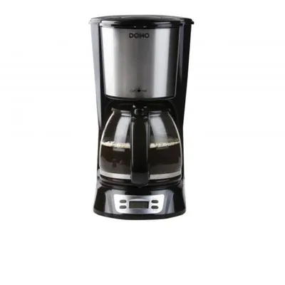 Filterkaffeemaschine DOMO DO708K 1,5 l 12 Tassen Timer Edelstahl Schwarz
