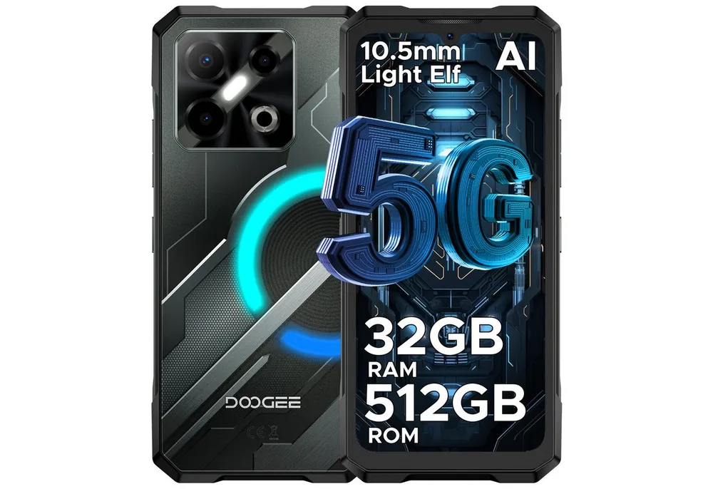 DOOGEE Blade GT Pro 5G Outdoor Smartphone mit LED Lichteffekte, Android Smartphone (6.72 Zoll, 512 GB Speicherplatz, 100 MP Kamera, 2TB TF LPDDR5, 6.72" FHD+120Hz/100MP+32MP/ Fingerabdruck/NFC)