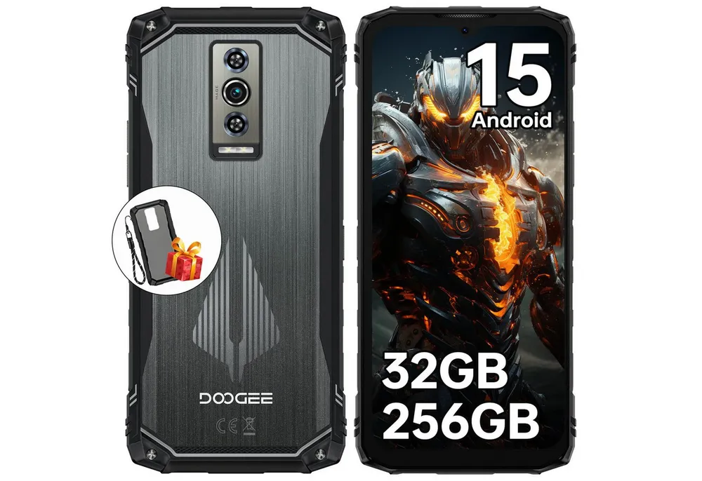 DOOGEE Blade10 Pro Energy Android 15 Outdoor Smartphone (16,67 cm/6.56 Zoll, 256 GB Speicherplatz, 50 MP Kamera, 6,56'' HD+ Display, 32GB+256GB, IP68, 6150mAh, NFC, OTG, GPS)