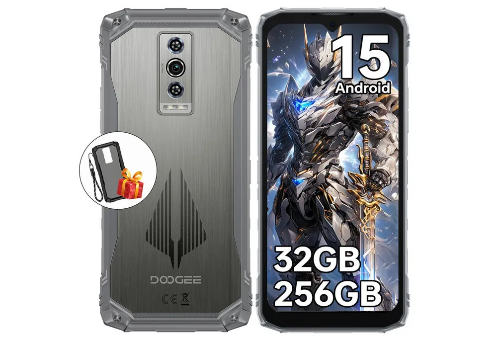 DOOGEE Blade10 Pro Energy Android 15 Outdoor Smartphone (16,67 cm/6.56 Zoll, 256 GB Speicherplatz, 50 MP Kamera, 6,56'' HD+ Display, 32GB+256GB, IP68, 6150mAh, NFC, OTG, GPS)