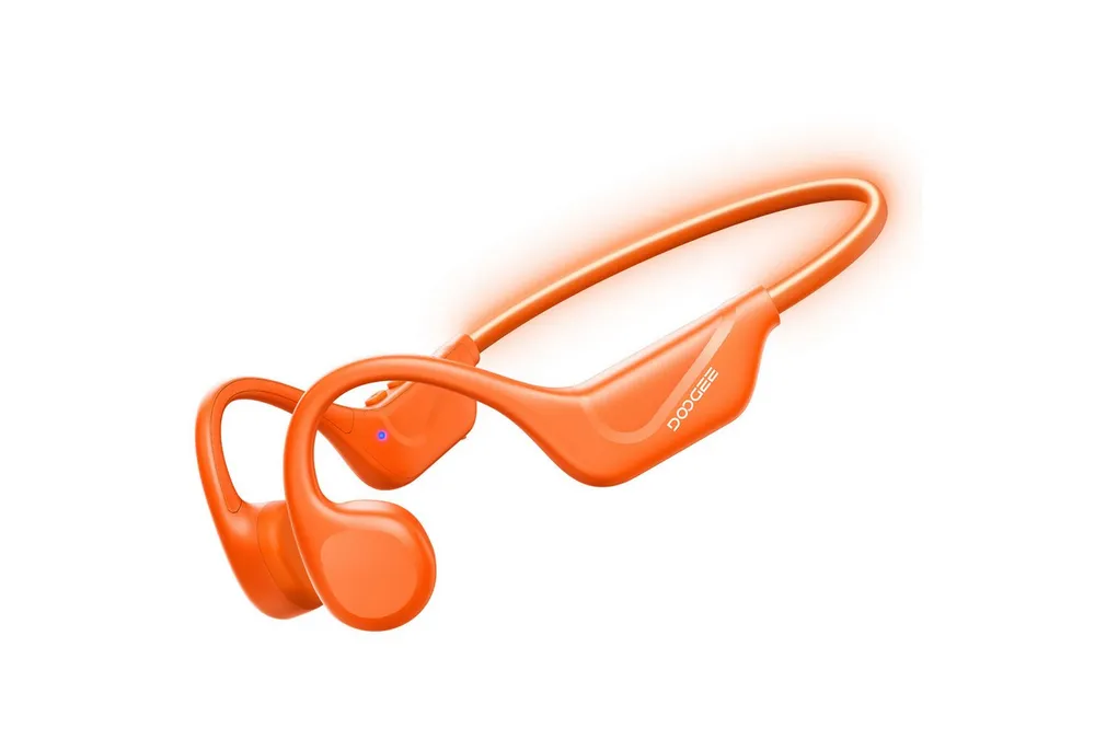 DOOGEE Bone Conduction Kopfhörer, Open-Ear, Bluetooth 6.0, LED Bluetooth-Kopfhörer (IP66 Sportkopfhörer mit 10h Akku, Verstellbarer Bügel fürs Laufen)
