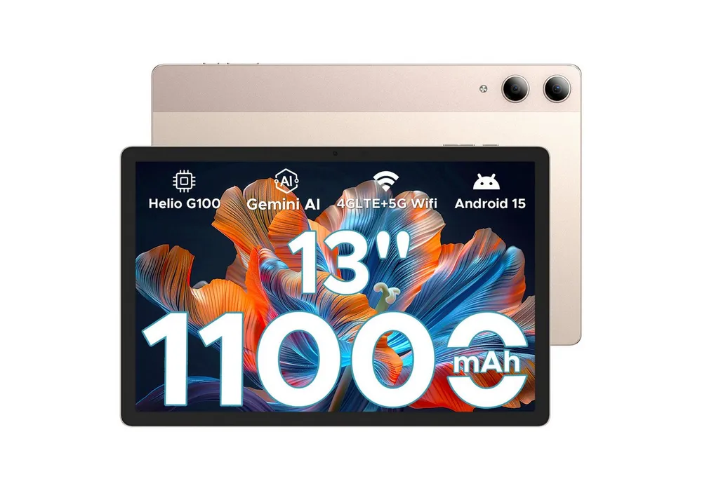 DOOGEE DOOGEE Tab E3 Pro 13 Zoll Tablet mit SIM Card Slot Android 15 Tablet (13", 256 GB, Android 15, 4G, 8 GB+256 GB/2TB TF, 11000mAh 18W, FHD+ 90Hz/Face ID/OTG/GPS)
