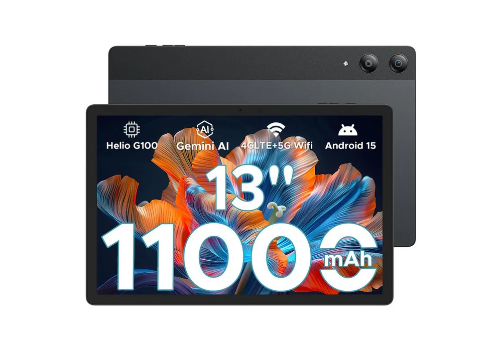 DOOGEE DOOGEE Tab E3 Pro 13 Zoll Tablet mit SIM Card Slot Android 15 Tablet (13", 256 GB, Android 15, 4G, 8 GB+256 GB/2TB TF, 11000mAh 18W, FHD+ 90Hz/Face ID/OTG/GPS)