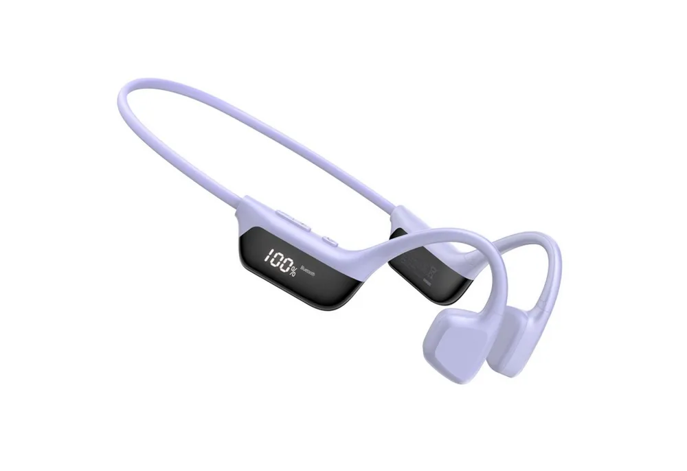 DOOGEE Knochenschall Kopfhörer, Open-Ear, LED-Display, IP67, BT 6.0 Bluetooth-Kopfhörer (9H Laufkopfhörer, Dual-Device, ideal für Laufen, Radfahren & Fitness)