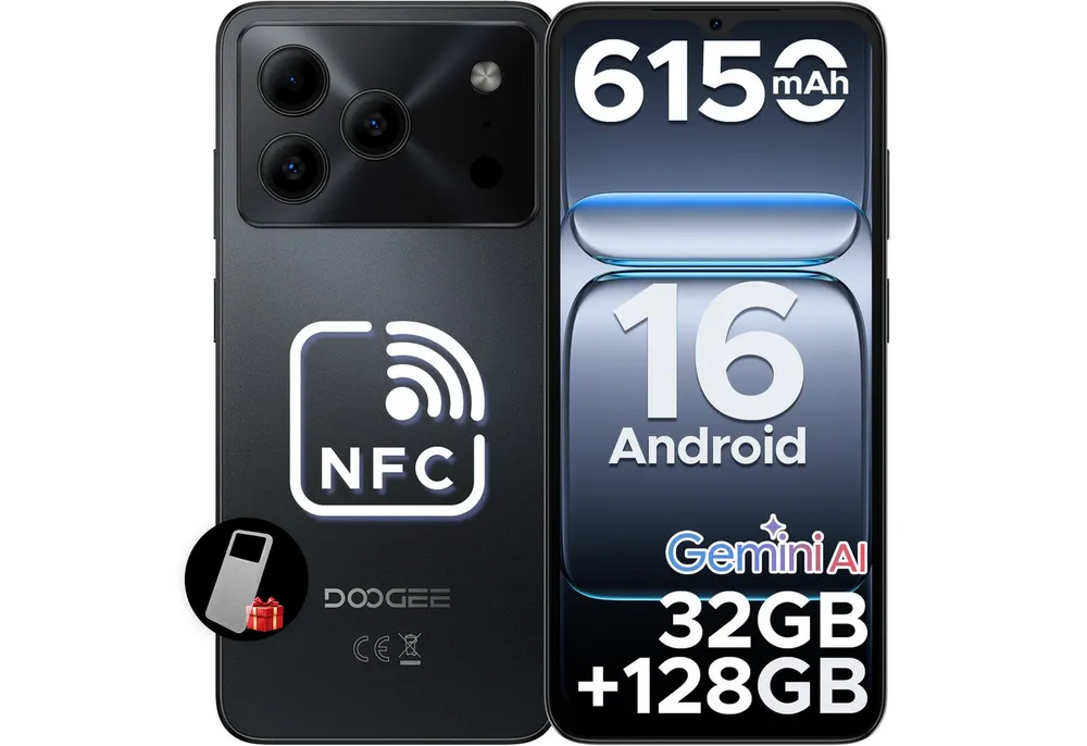 DOOGEE NOTE 56 Pro 6.56" Handy Android 128GB 6150mAh 13MP+90Hz ohne vertrag Smartphone