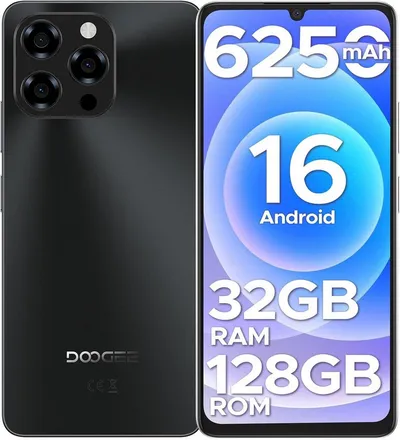 DOOGEE Note 58 32GB+128GB 4G Smartphone (17,15 cm/6.75 Zoll, 128 GB Speicherplatz, 16 MP Kamera, Android 16, 6.75" HD 90Hz, 6250mAh, Dual SIM 4G, NFC)