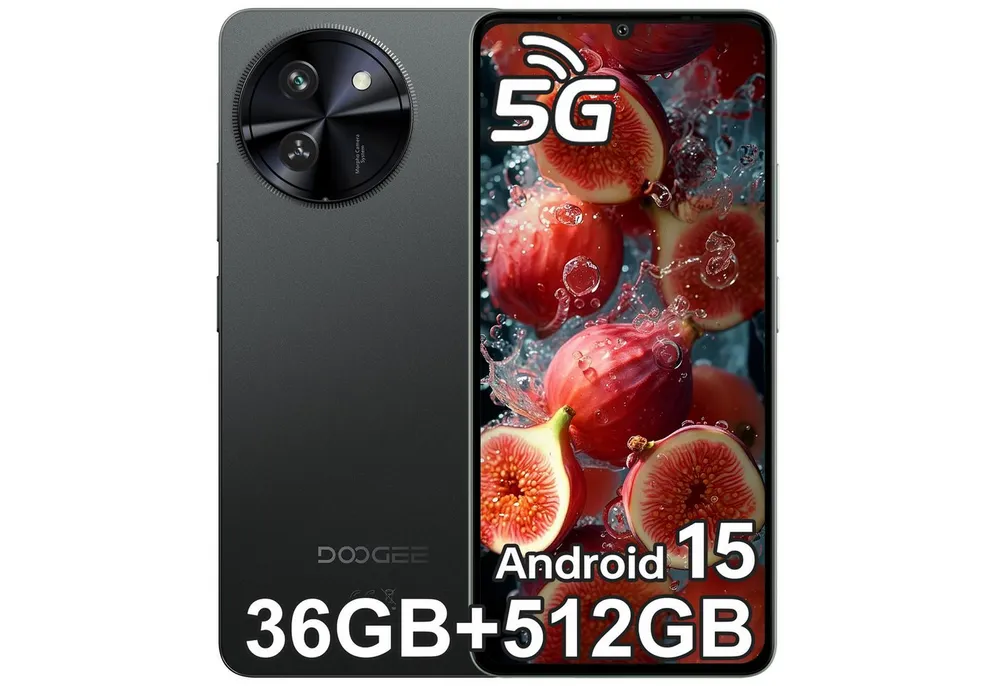 DOOGEE Note 59 Pro 5G Smartphone (17,15 cm/6.75 Zoll, 512 GB Speicherplatz, 50 MP Kamera, 5G, Android 15, 36(12+24)GB+512GB /2TB, 6.75" HD 120Hz, NFC)