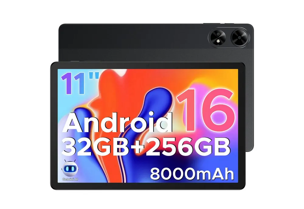 DOOGEE TAB G6+ 8GB+256GB(2TB Extern), Android 15/ 16 AI Tablet (11", 256 GB, Android 16, 4G LTE, Dual-SIM 4G LTE Tablet WiFi, 13MP AI-Kamera, Dual-Lautsprecher)