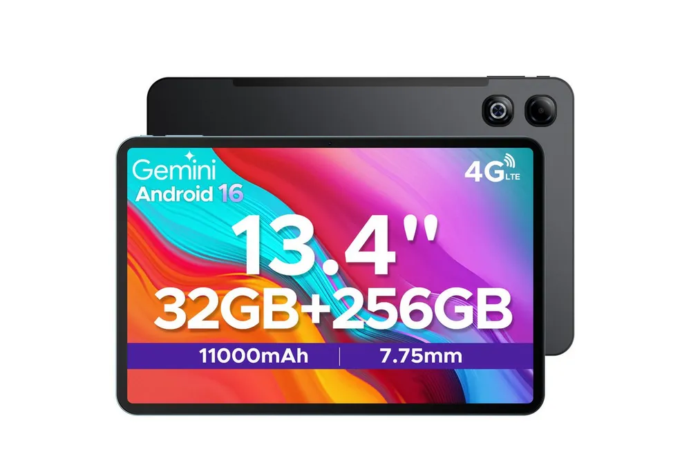 DOOGEE TABG6MAX 13.4'' Android 16 11000mAh 256GB mit Tastatur/Stift/Maus Tablet (13.4", 256 GB, Android 16, 4G, 13MP+8MP, Android 16, SIM-Karten-Support, FHD+ 90Hz)