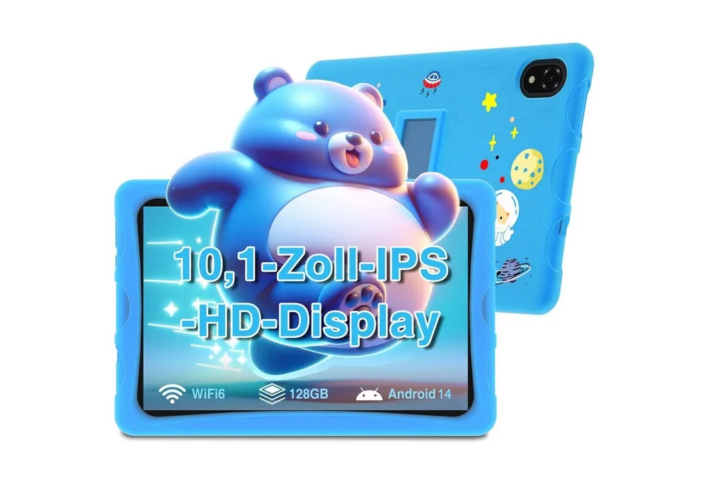 DOOGEE U10 KID 10.1 Zoll 128GB/1TB Kinder Tablet, 5MP+8MP Tablet (10.1", 128 GB, Android 14, vorinstallierte Kinder Lernsoftware und Spiele,Anti-Blaulicht)