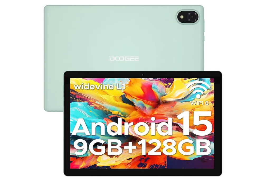 DOOGEE U10 Tablet 10 Zoll, Android Tablet, 4GB RAM+128GB ROM kinder Tablet (10.1", 128 GB, Android 15, WIFI, 16GB RAM (4 + 12 GB erweitert), Widevine L1, WiFi 6, 5060mAh)
