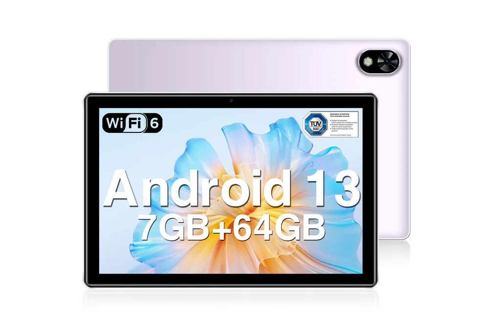 DOOGEE U9 Kinder Tablet, Android 14 64GB ROM (1TB TF) Tablet (10.1", 64 GB, Android 13, G-sensor, 9,9 mm Dicke,WiFi 6,BT 5.0,5060mAh Akku)
