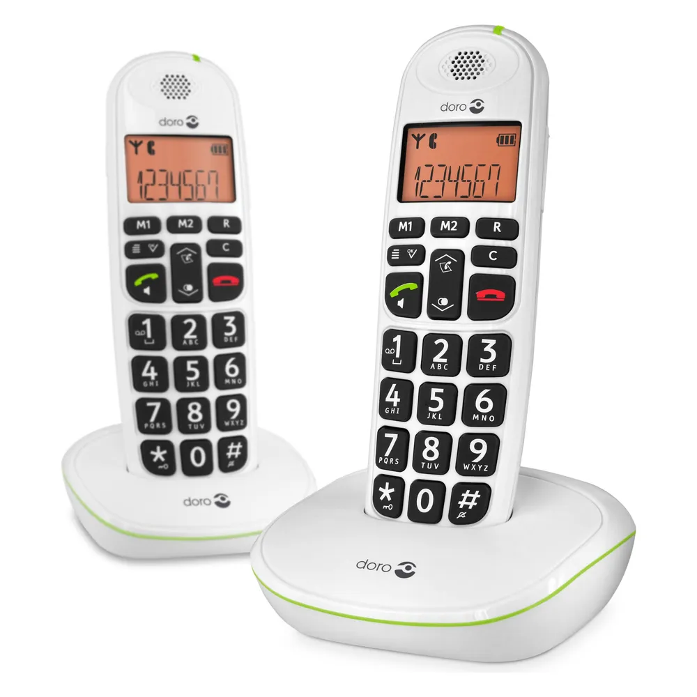 Doro PhoneEasy 100w duo - Analoges/DECT-Telefon - Kabelloses Mobilteil - Freisprechei