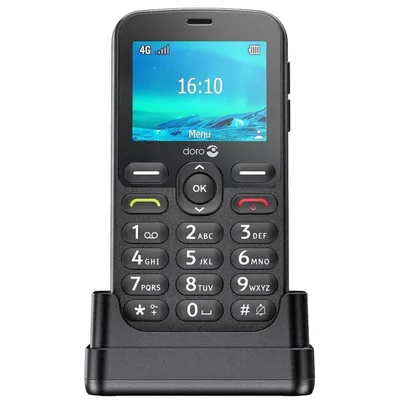 Mobiltelefon DORO 1880 Schwarz 2.4 Zoll Bluetooth Single SIM 1000mAh