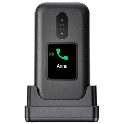 Mobiltelefon DORO 2880 Klappdesign 4G 320 x 240 Bluetooth 1000 mAh Schwarz Weiß