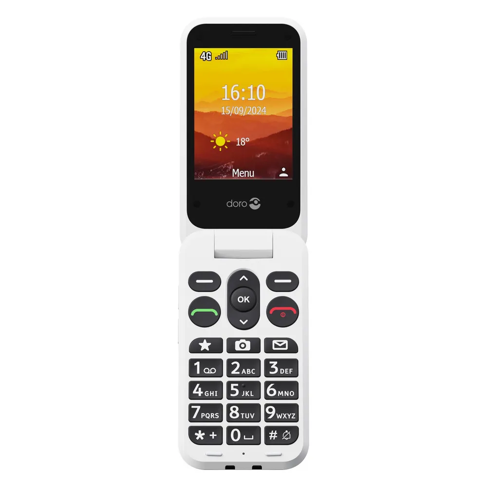 Klapp-Handy Doro Leva L21 4G 64MB 128MB 2.8" Schwarz Weiß