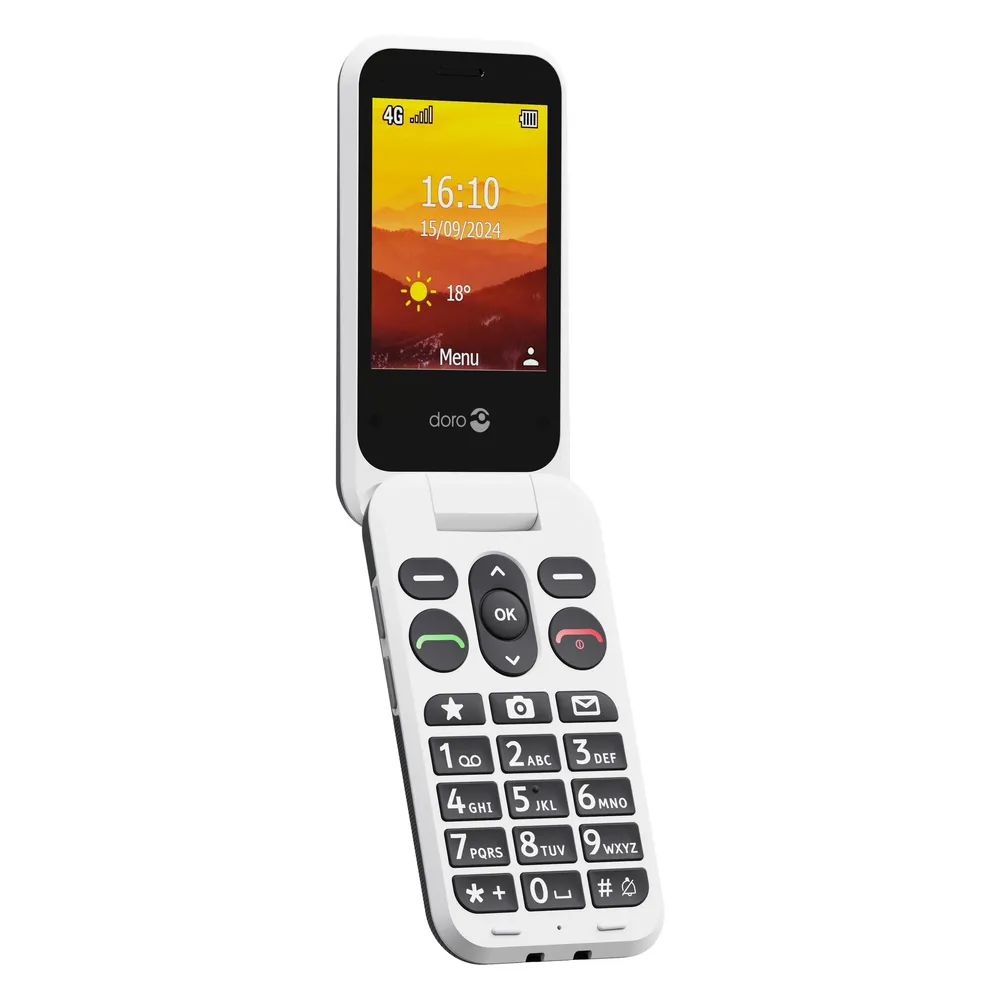 Klapp-Handy Doro Leva L31 4G 2.8" Schwarz Weiß
