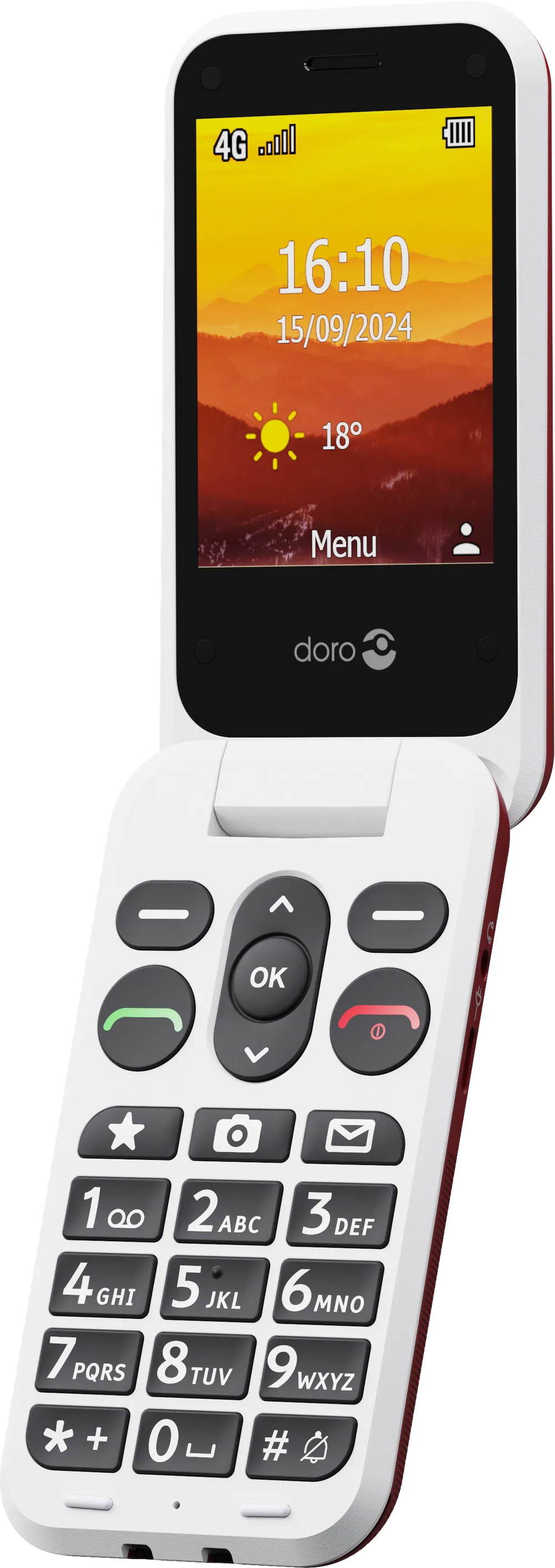 Leva L30 rot-weiß Handy
