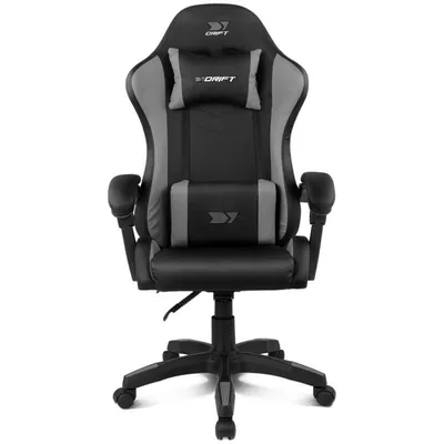 Stuhl Drift DR35 Gaming Schwarz Grau Reclinierbar Ergonomische Kissen