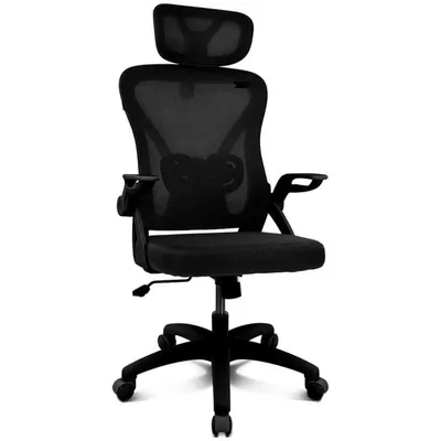 Gaming Stuhl Drift DRAIR35 Schwarz Mesh Ruckenlehne, Klappbare Armlehnen, 120 kg, Nylonbasis