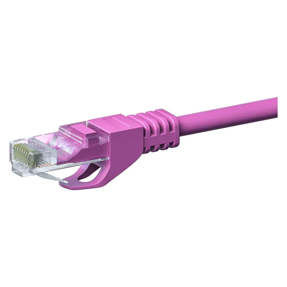 Dsit CAT5e Netzwerkkabel, U/UTP, 15 meter, Rosa, 100% Kupfer