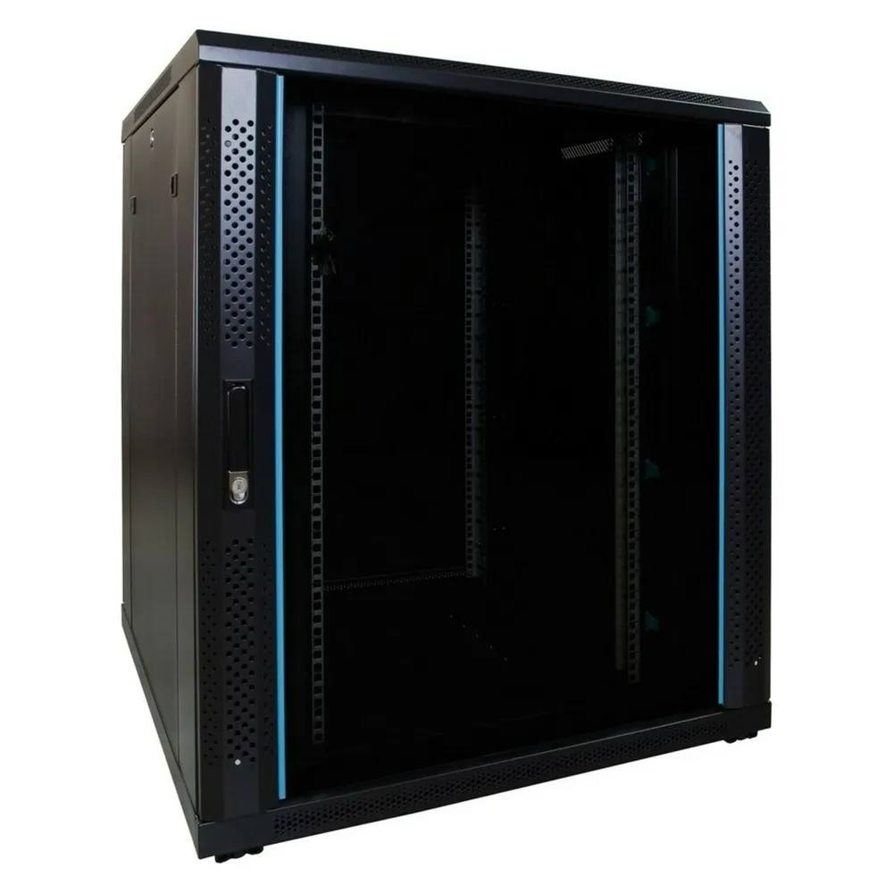 Dsit 18 HE 19” Serverschrank, mit Glastür (BxTxH) 800 x 800 x 1000mm