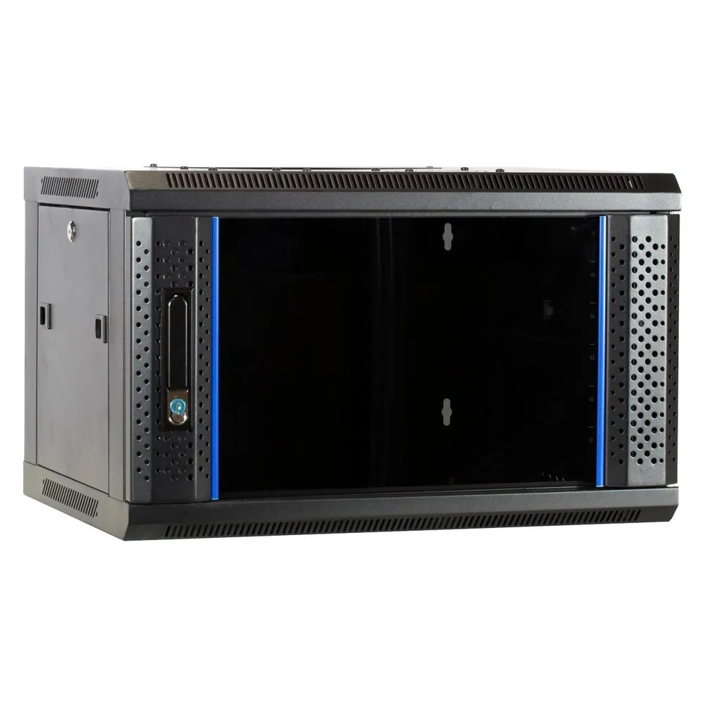 Dsit 6U wandkast / serverbehuizing - Set - met glazen deur - 600x450x368mm - 19 inch (6 HE, 19 Zoll Rack)