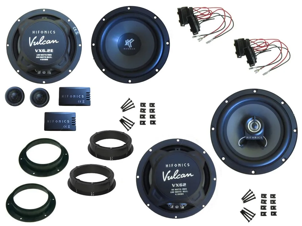 DSX Hifonics Lautsprecher Set für Skoda Octavia II 1Z Tür vorn hinten 390W Auto-Lautsprecher (190 W)
