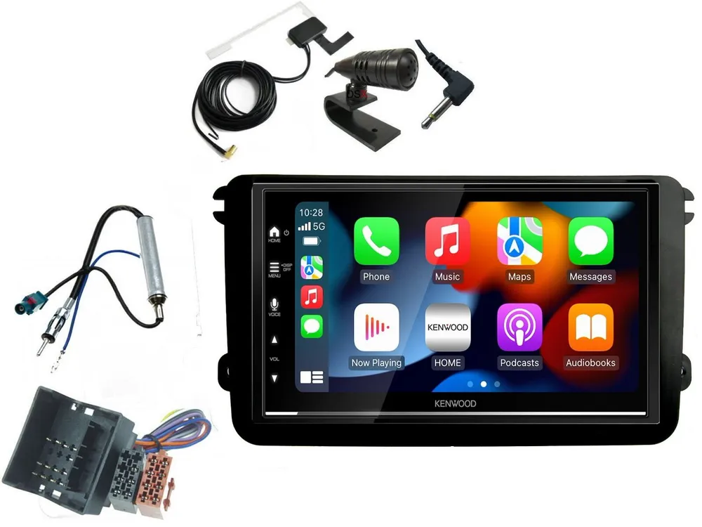 DSX Kenwood Moniceiver DAB BT Apple Car Play Android Auto für VW Caddy IV Autoradio (DAB)