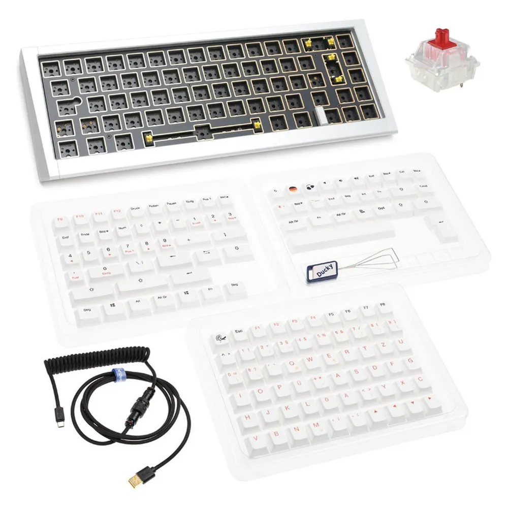 Ducky Outlaw 65 Gaming-Tastatur, Barebone - silber (ISO)