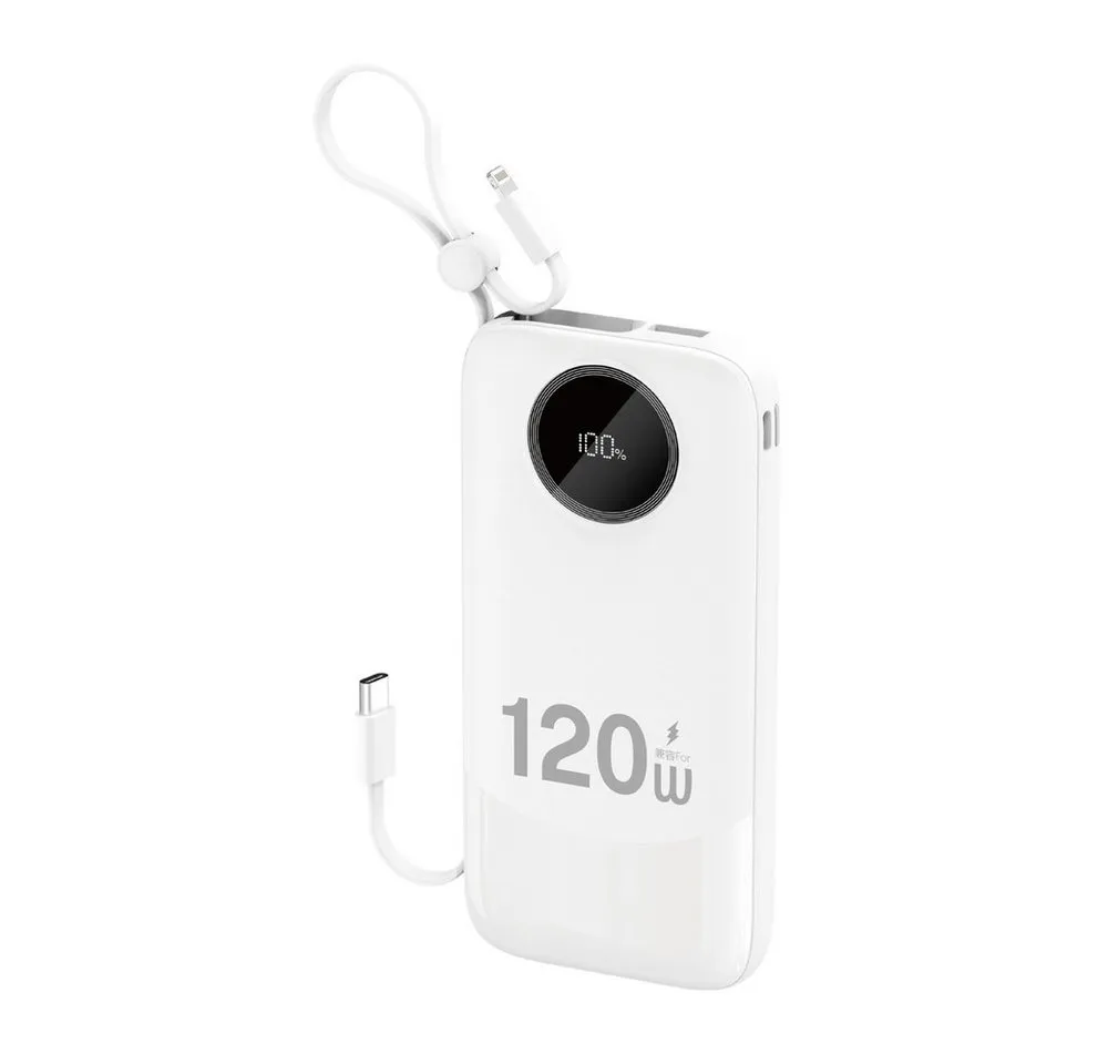 Dudao Dudao K13 10000mAh Powerbank mit Kabel Weiß Powerbank