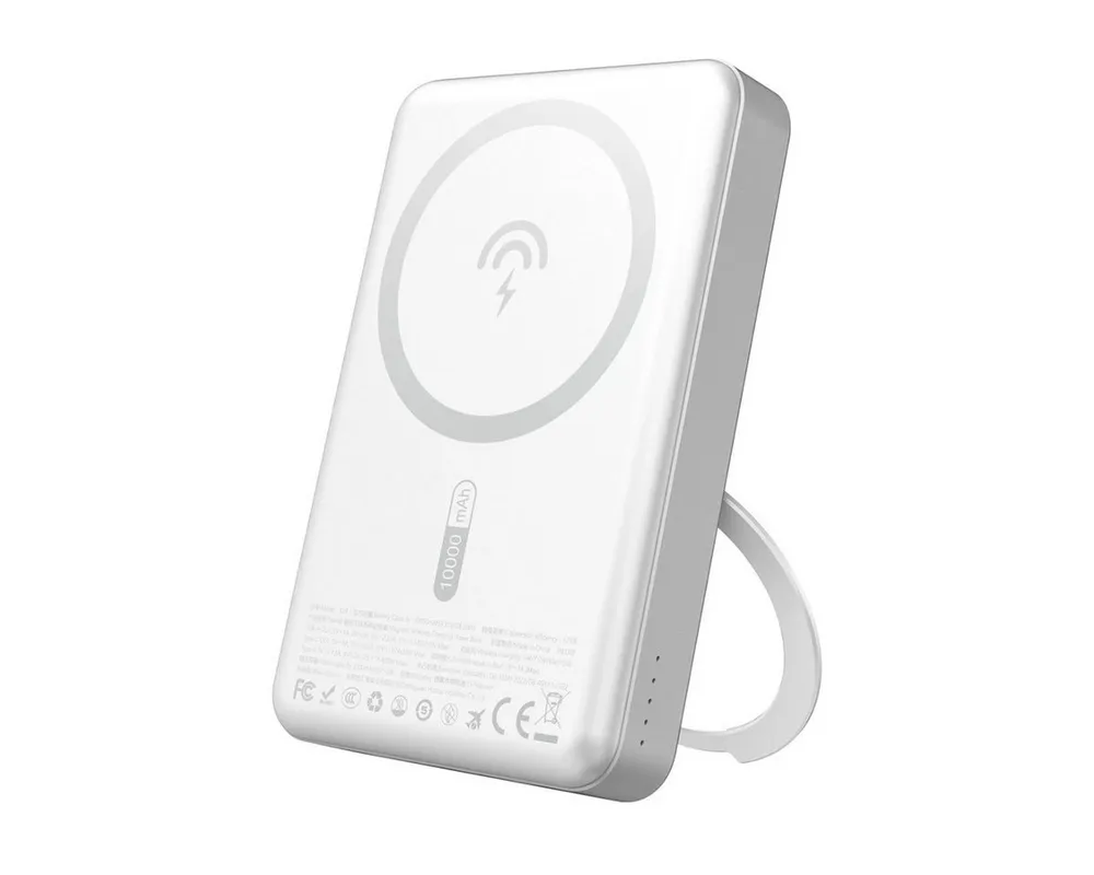 Dudao K28 Powerbank Dudao K28 10000 mAh (5, 9, 12 V), 360° Ringständer, Unterstützt bis zu 15 W kabelloses Laden