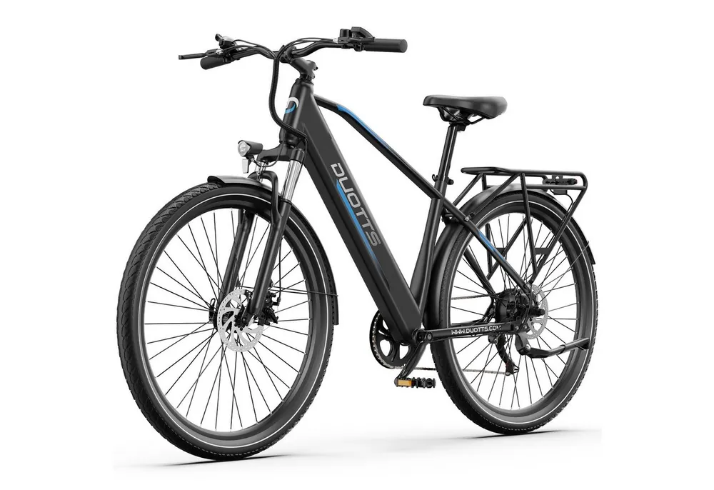 DUOTTS E-Bike Cityrad E-MBT 468Wh 250W Damen Citybike 90km Shimano 7-Gang Herren, 7 Gang SHIMANO, Kettenschaltung, Heckmotor, 468 Wh, (mit abnehmbarem Akku, mit Akku-Ladegerät, mit Akku-Schlüssel), Pedelec 7 Gang, 720Wh Akku, Elektrofahrrad mit Gepäckträger