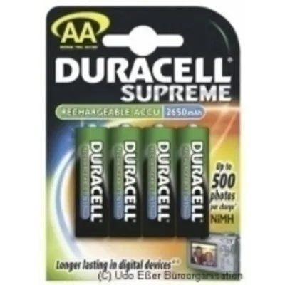 Akku Duracell HR6 AA 2650 mAh NiMH 1,2V 4er Set