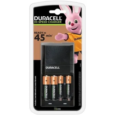 Batterieladegerät Duracell CEF27 Schnellladung Kompakt AA AAA 4 Akkus inklusive