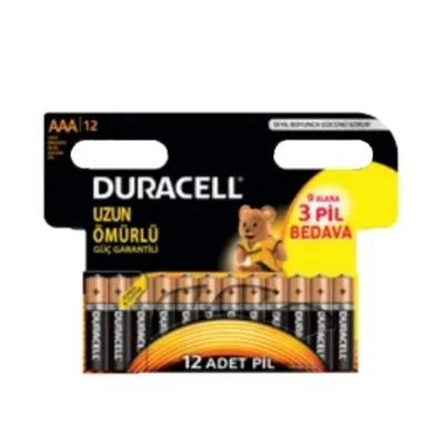 Duracell AAA Alkaline 1,5V Batterien 12er Pack