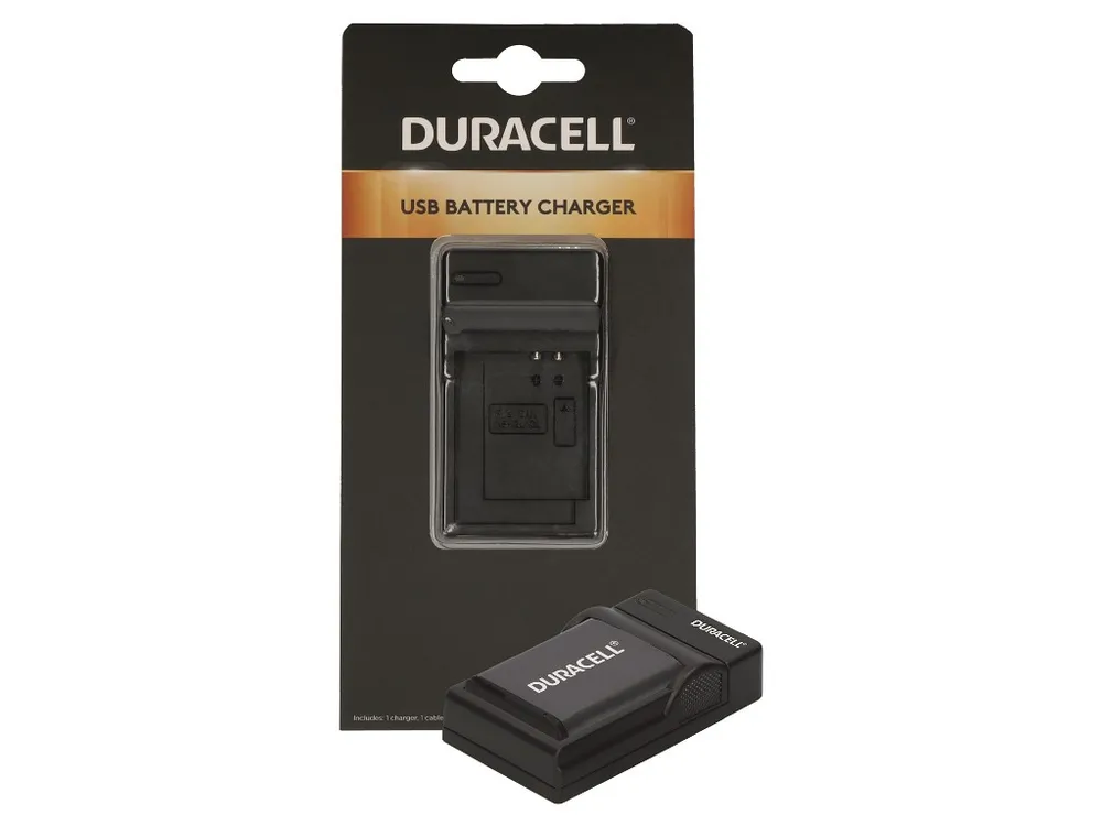 Ladegerät USB Duracell DRO5946 für Olympus LI-90/92B Schwarz