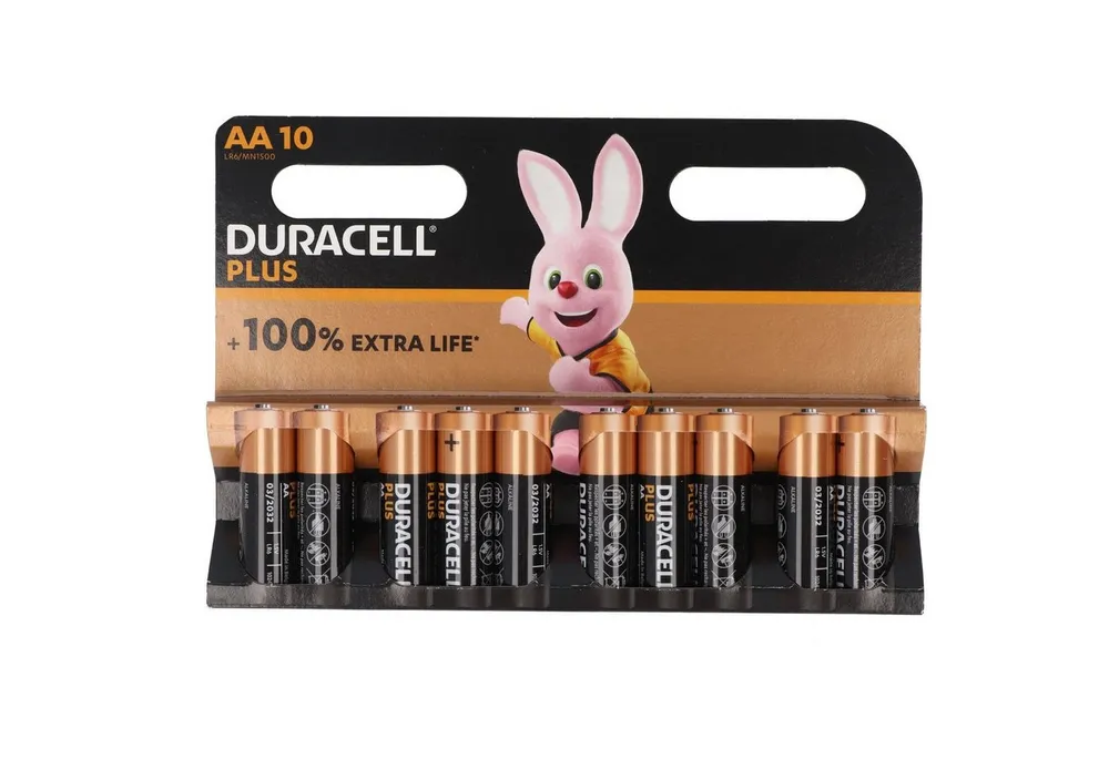 Duracell Duracell Batterie Alkaline, Mignon, AA, LR06, 1.5V Plus, Extra Life, Batterie, (1,5 V)