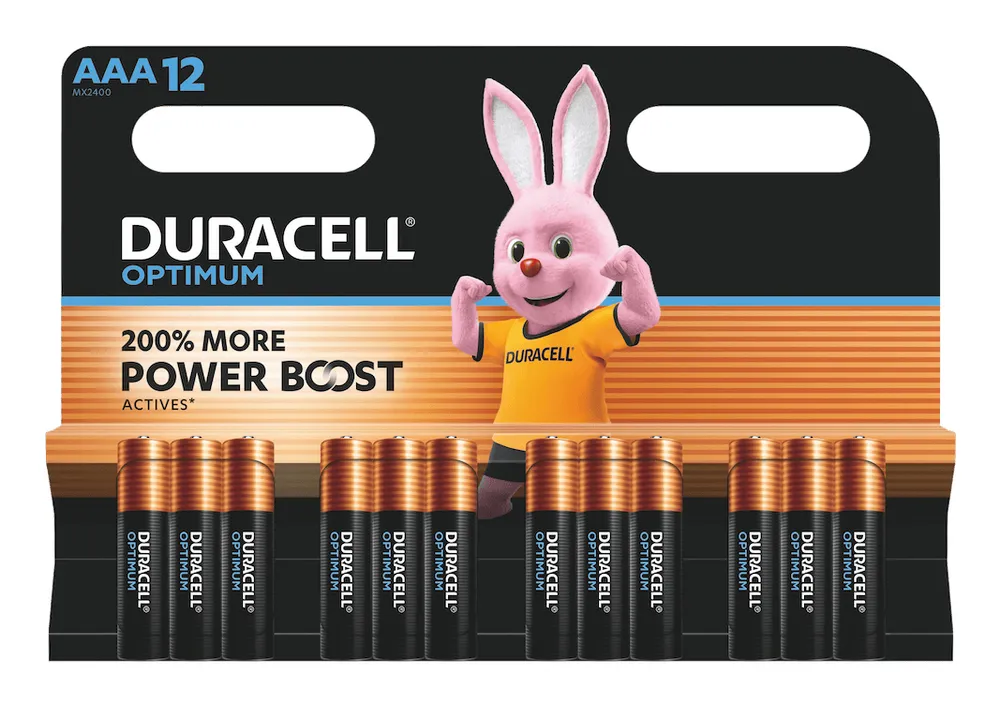 Duracell Duracell Optimum Micro (AAA)-Batterie Alkali-Mangan 1.5 V 12 St. Batterie