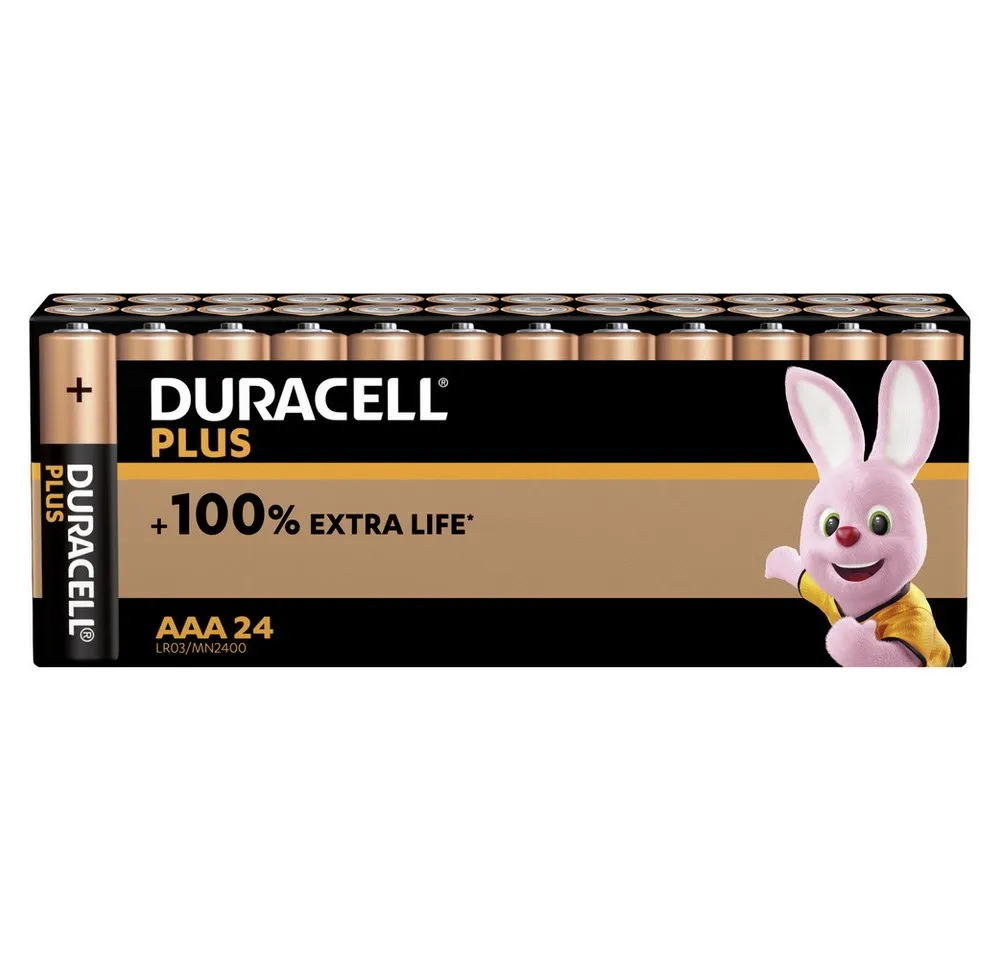 Duracell Duracell Plus Power Micro (AAA)-Batterie Alkali-Mangan 1.5 V 24 St. Batterie